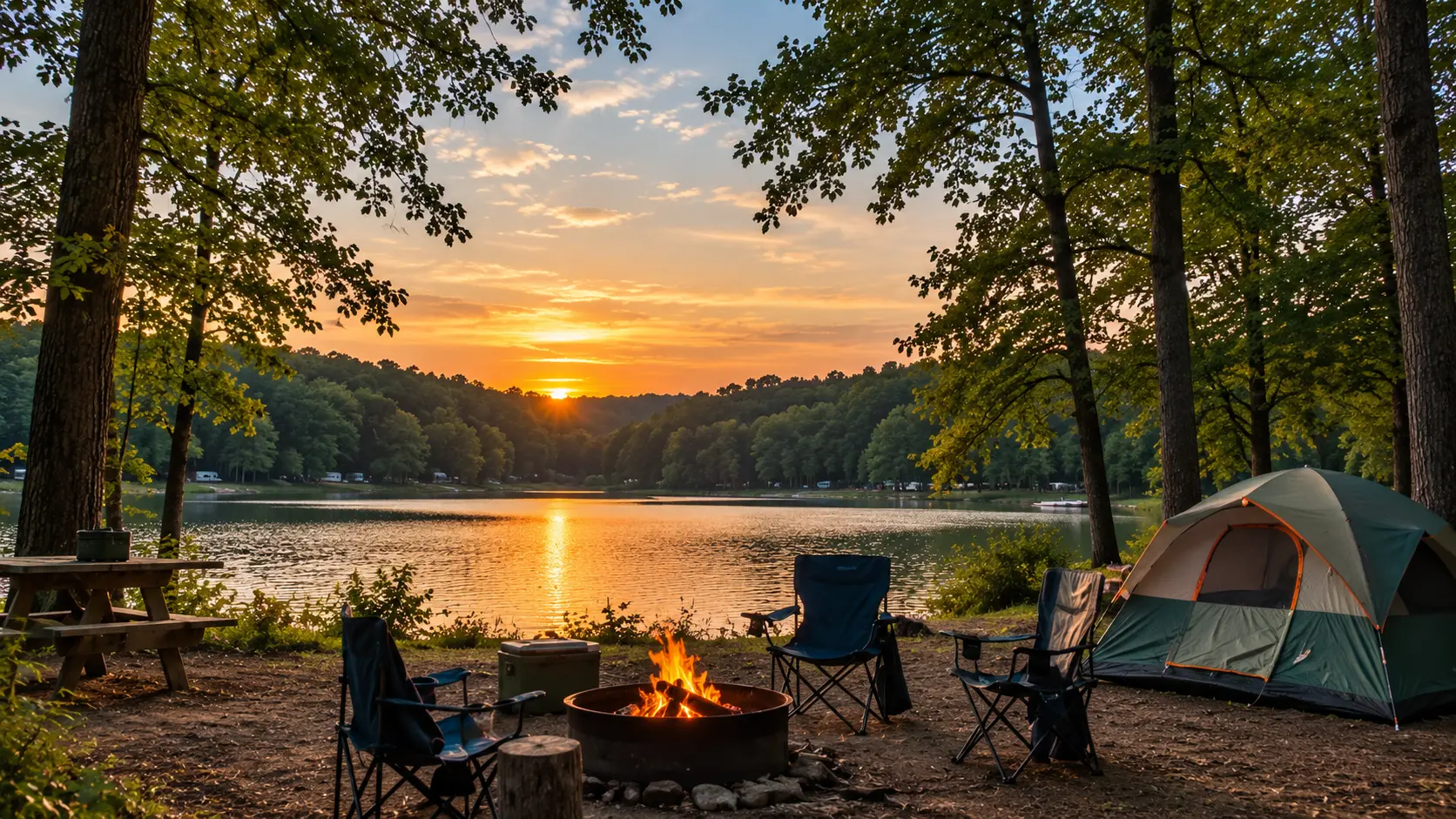 Why do families choose Panther Lake for camping and fishing?